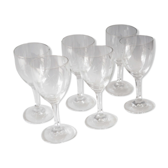 Set of 6 chiseled glasses