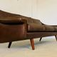 Vintage Danish mid-century retro Aage Christiansen (Matador) leather sofa 60s