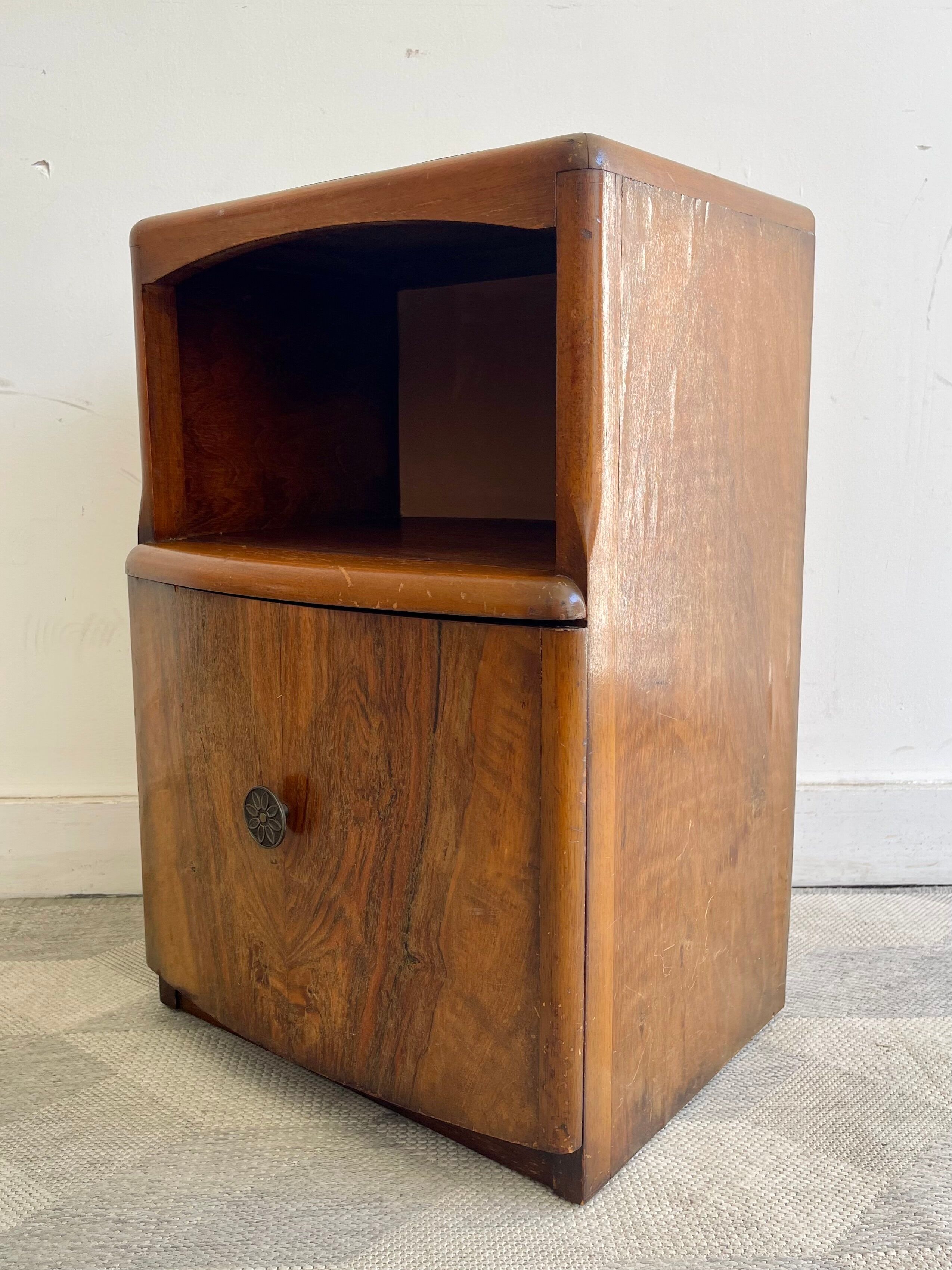 Art Deco Bedside Table Cabinet