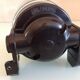 Long porthole wall lamp in glass and bakelite industrial style