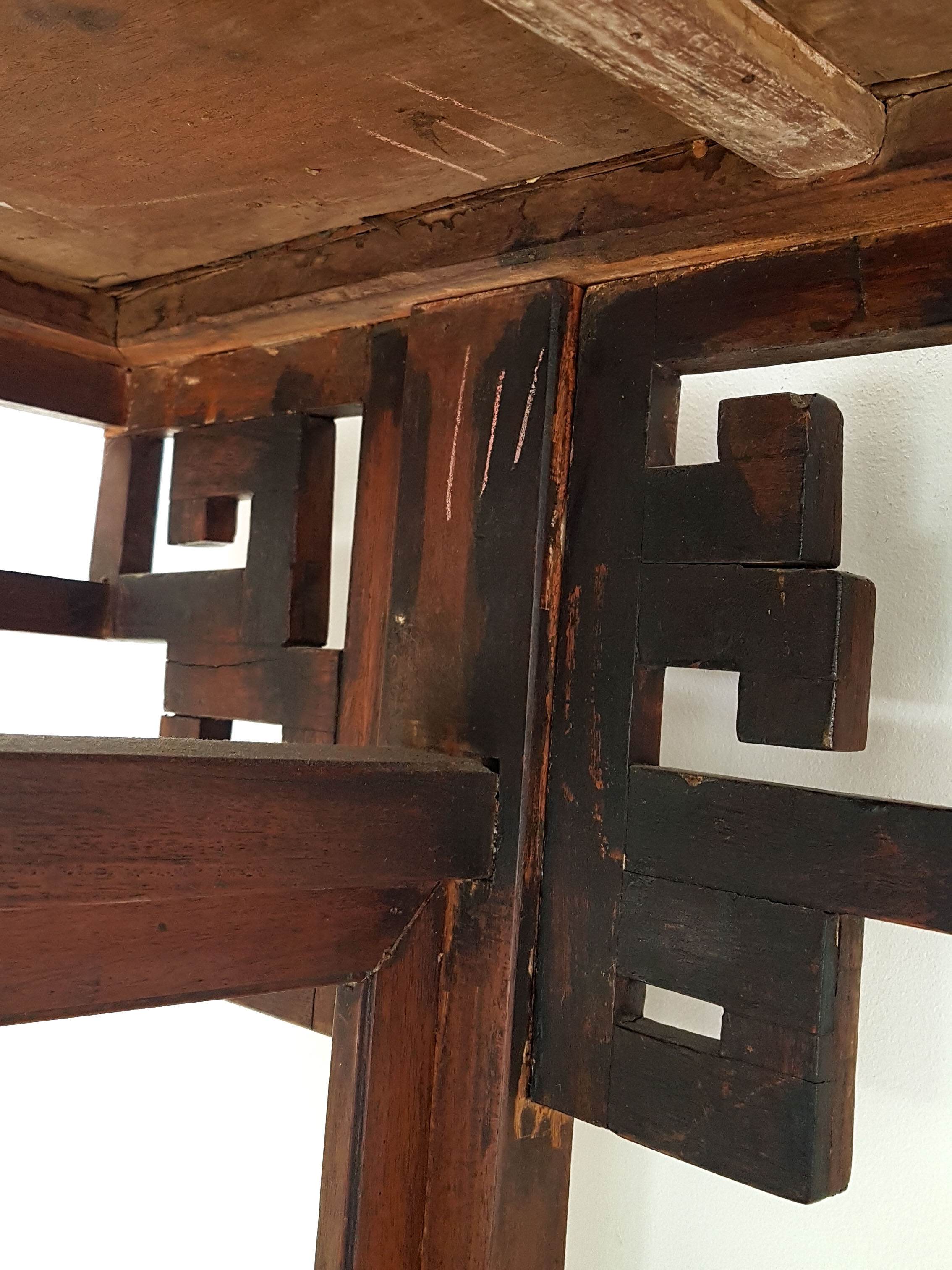 Exotic Asian wood console China 19th