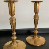 Pair of old bronze candlesticks