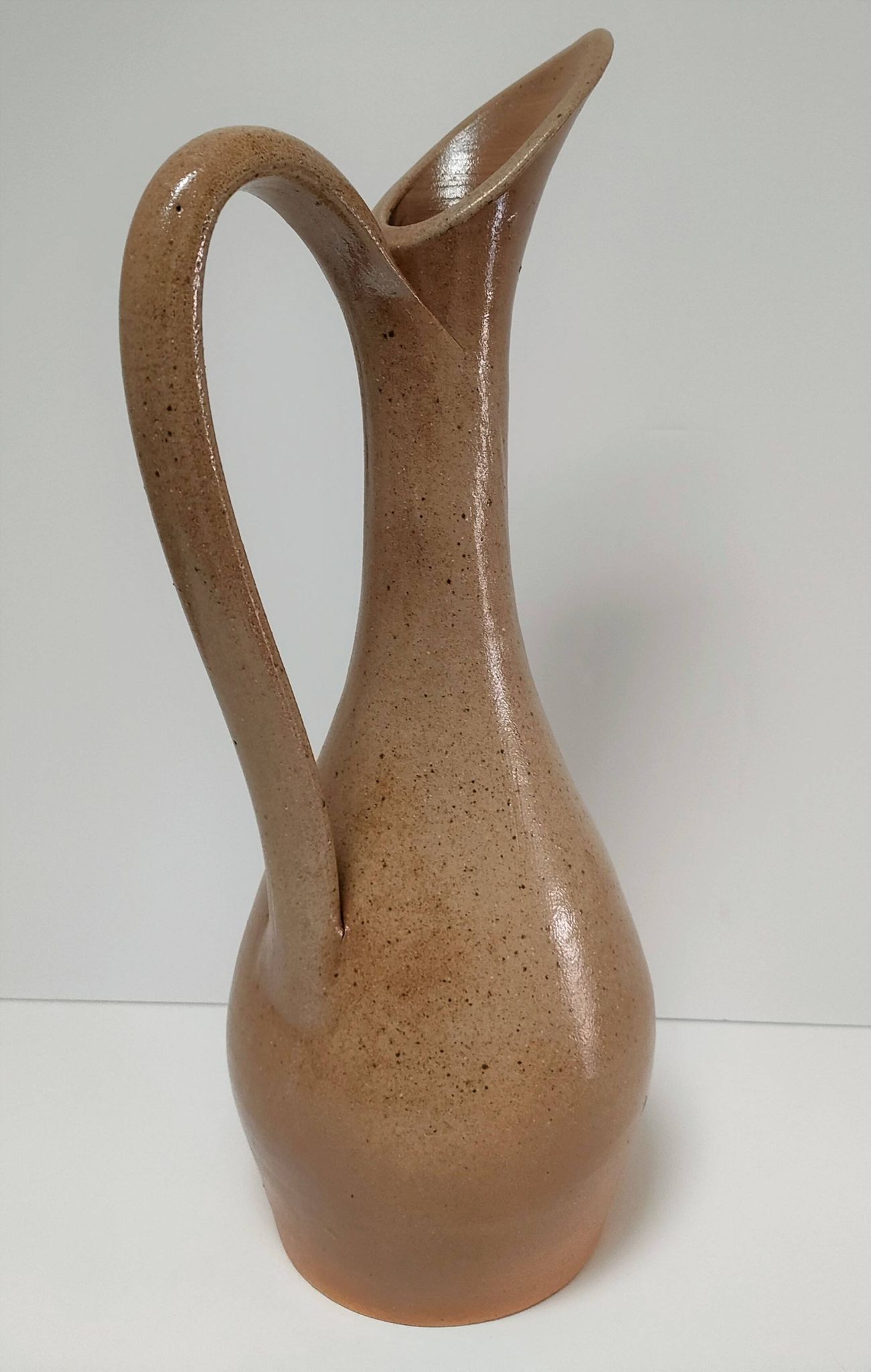 Pichet grès pyrité années 70 h.40,5 cm