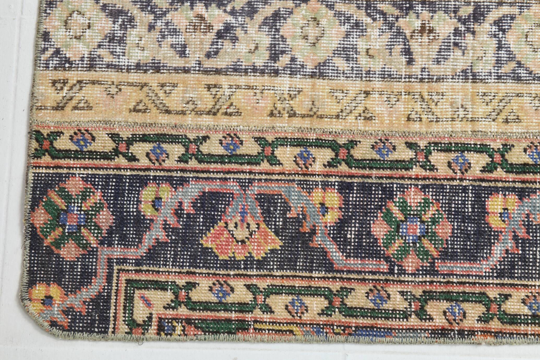 2x9 Multicolor Rustic Boho Vintage Runner Rug, 70x282 Cm