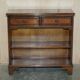 Vintage Low Bevan Funnell Library in Flamed Mahogany with Two Drawers
