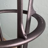 2 tabourets pivotant design Yamakado en cuir noir