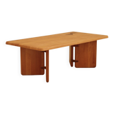 Table basse en hêtre massif, Seltz, France, 1988