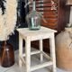 Old wooden stool with square seat
