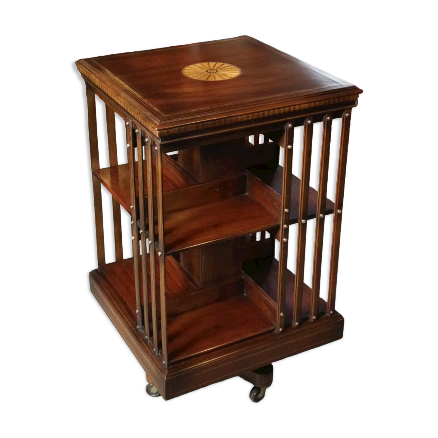 Antique revolving bookcase