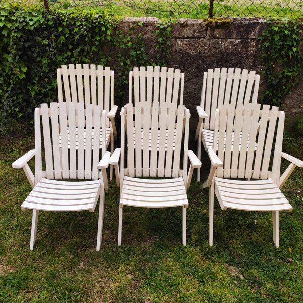 Fauteuils de jardin pliants  vintage 1970