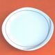 Suite of 6 cheese plates / dessert porcelain décor symphony