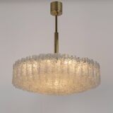 Large Doria chandelier with frosted glass tubes, Germany, 1960s.