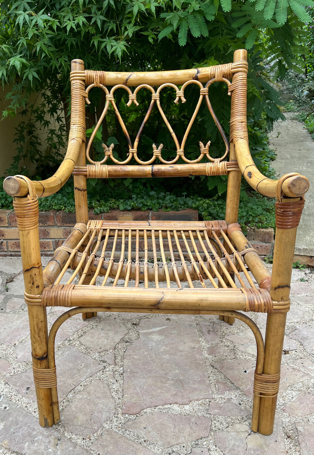 Rattan armchair