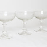 Set of 3 glasses of champagne, vintage