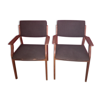 Duo of Scandinavian armchairs