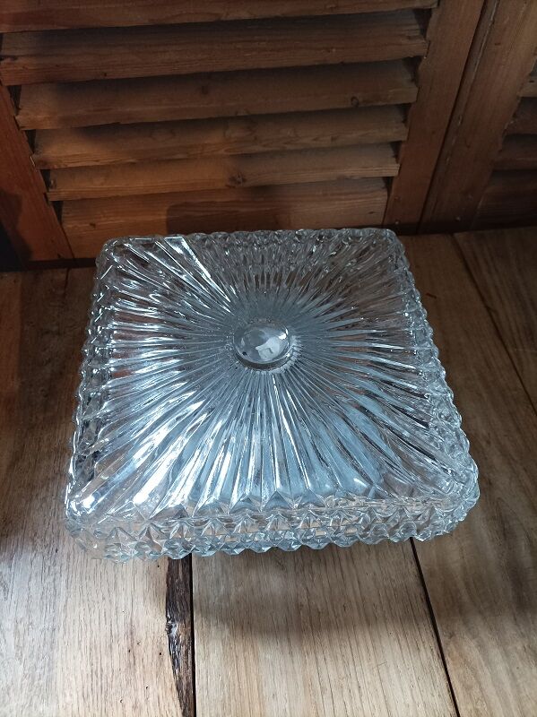 Ceiling lamp wall lamp square molded glass metal base