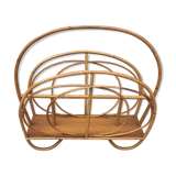 Rattan magazine rack