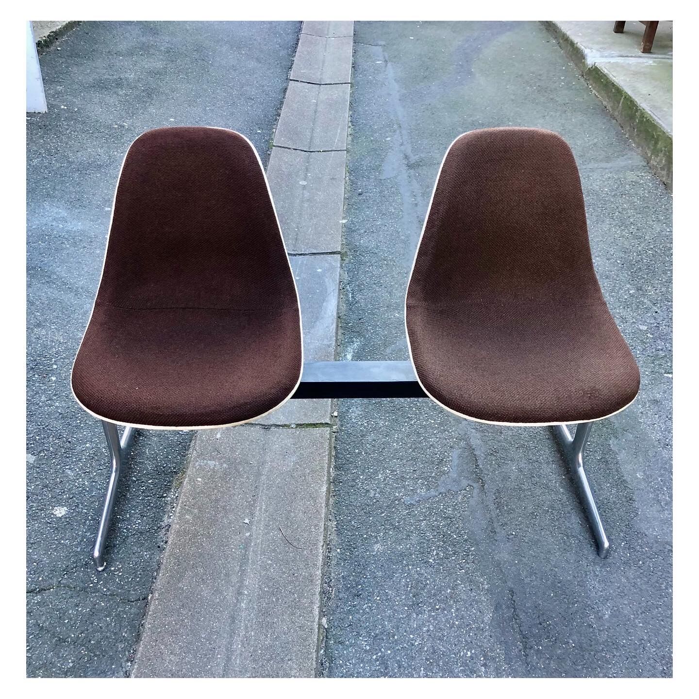 Charles Eames two-seater bench by Herman Miller