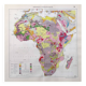Old geological Africa map 43x43cm from 1950