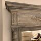 Trumeau ancien fin XIXè, grey wood, Shabby chic style 109x142cm