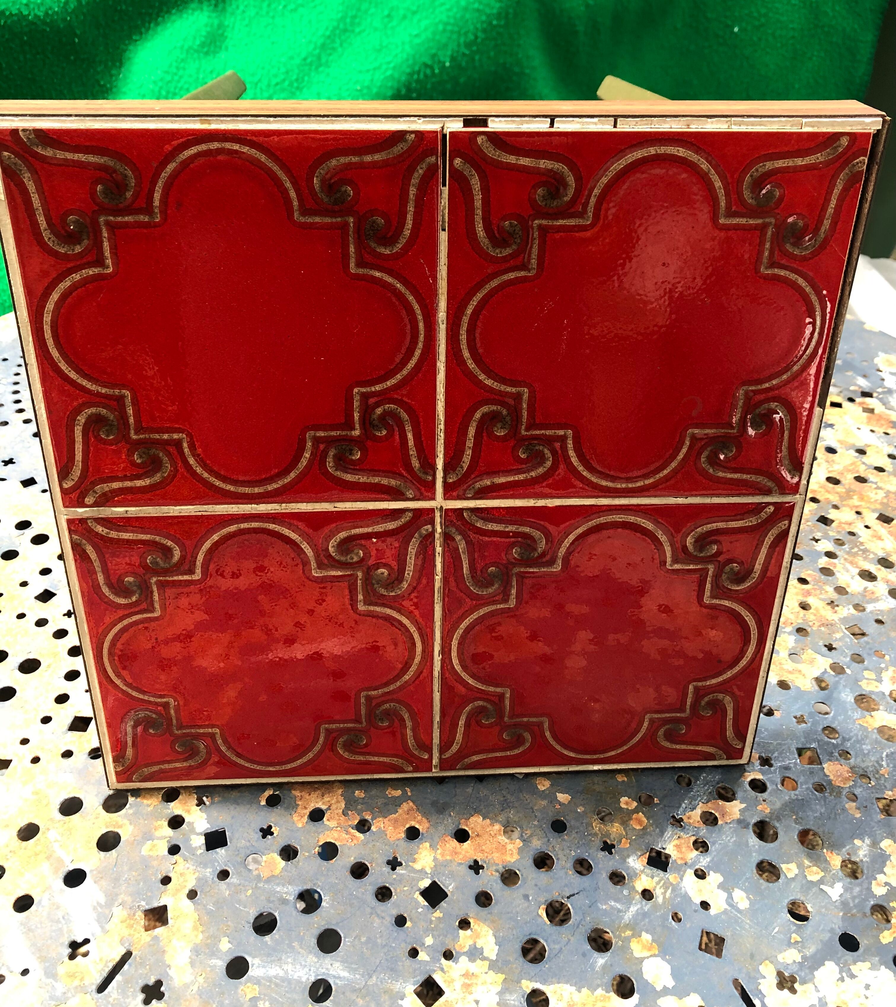 Vintage tiled square coffee table 60s/70s