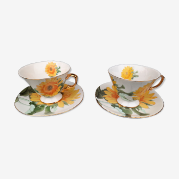 Paire de tasses porcelaine