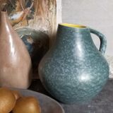 Vase céramique Allemande Art-Déco à l'émail moucheté modèle n°377