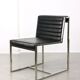Vintage Bauhaus Chair in Black Leatherette and Chrome