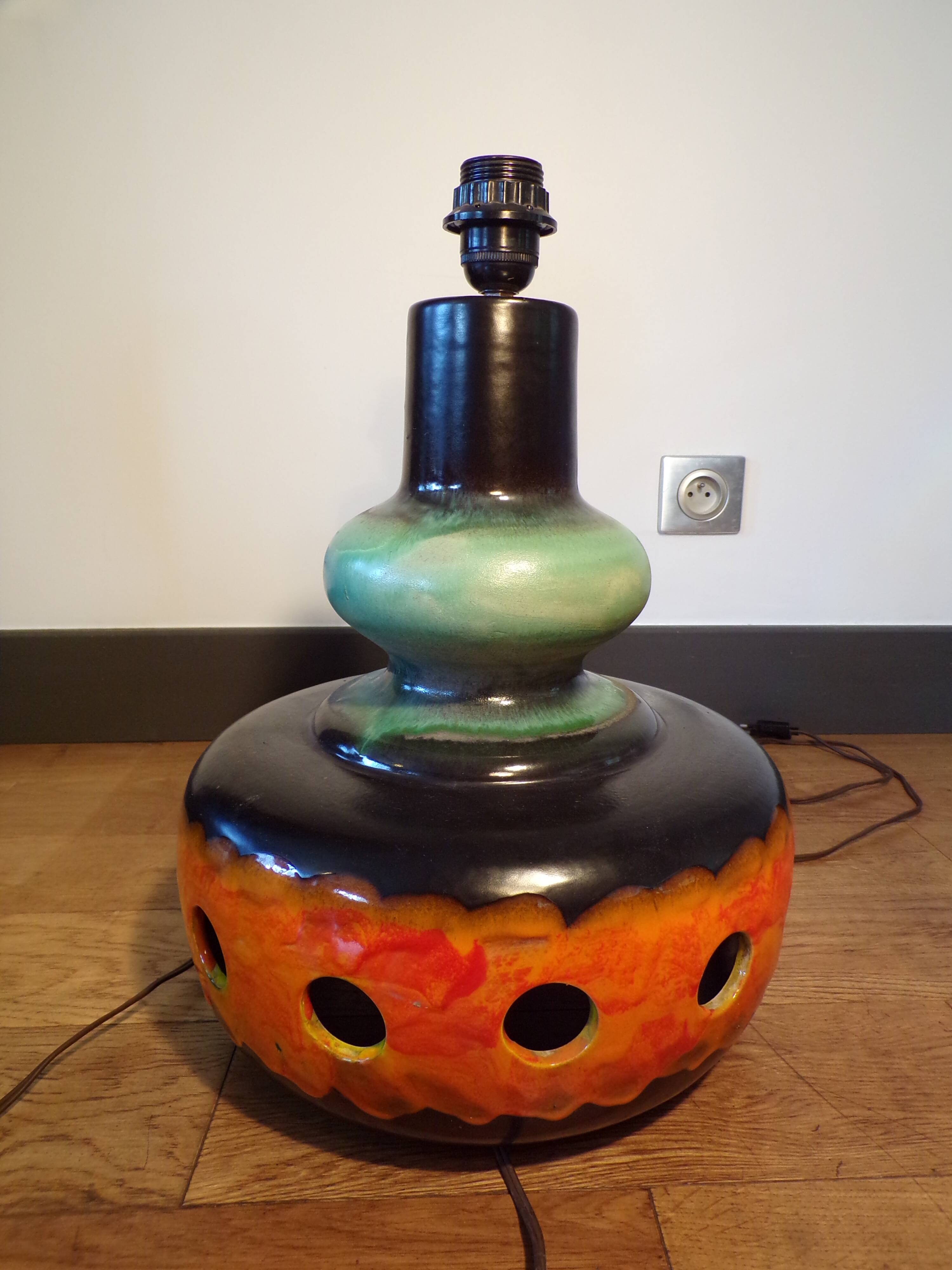 1970 ceramic floor lamp