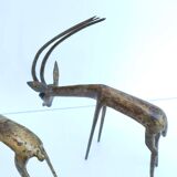 Brass gazelle couple