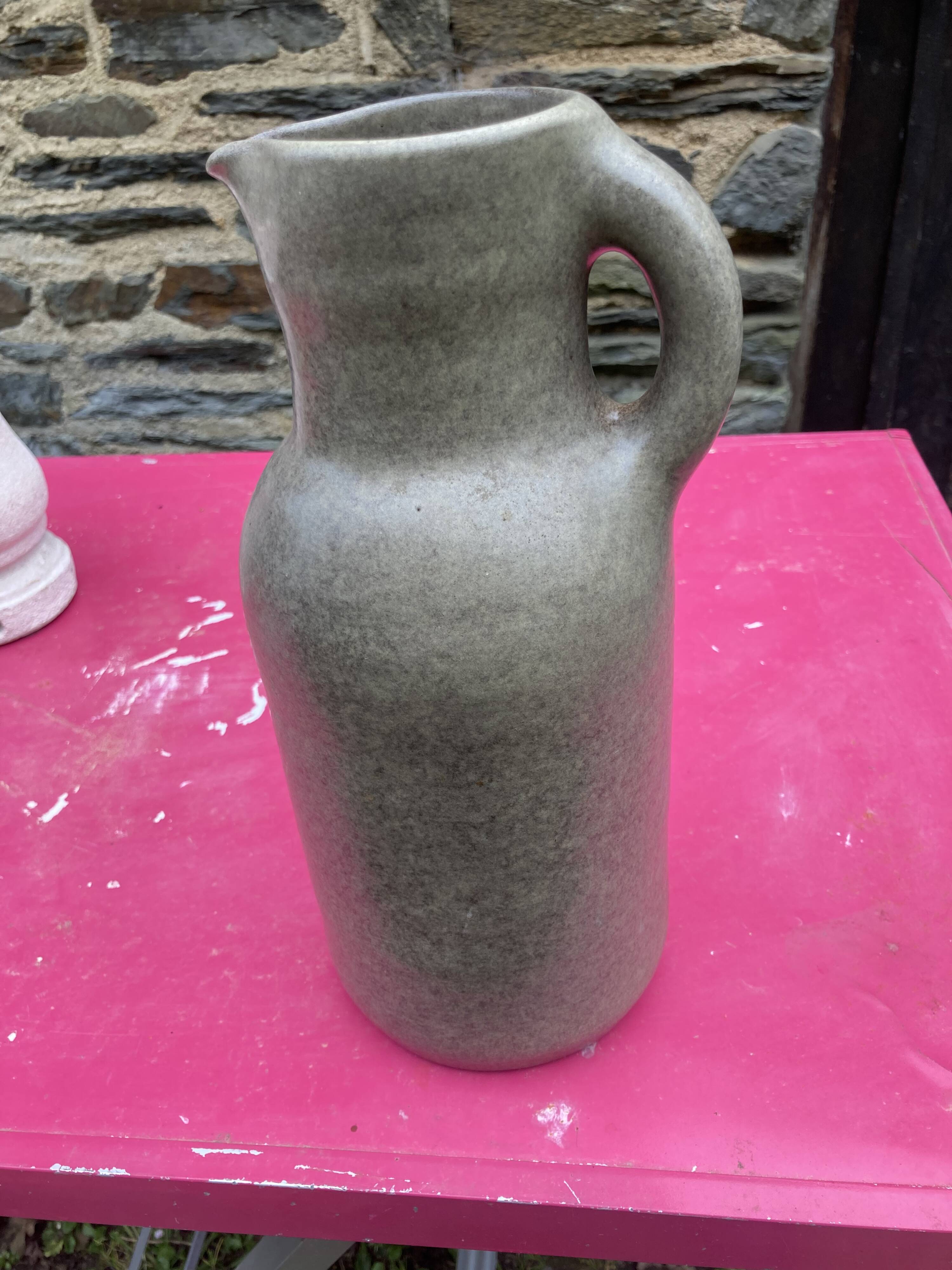 ceramic pitcher pitcher signed Max idlas-era Jouve, vintage 50/60's