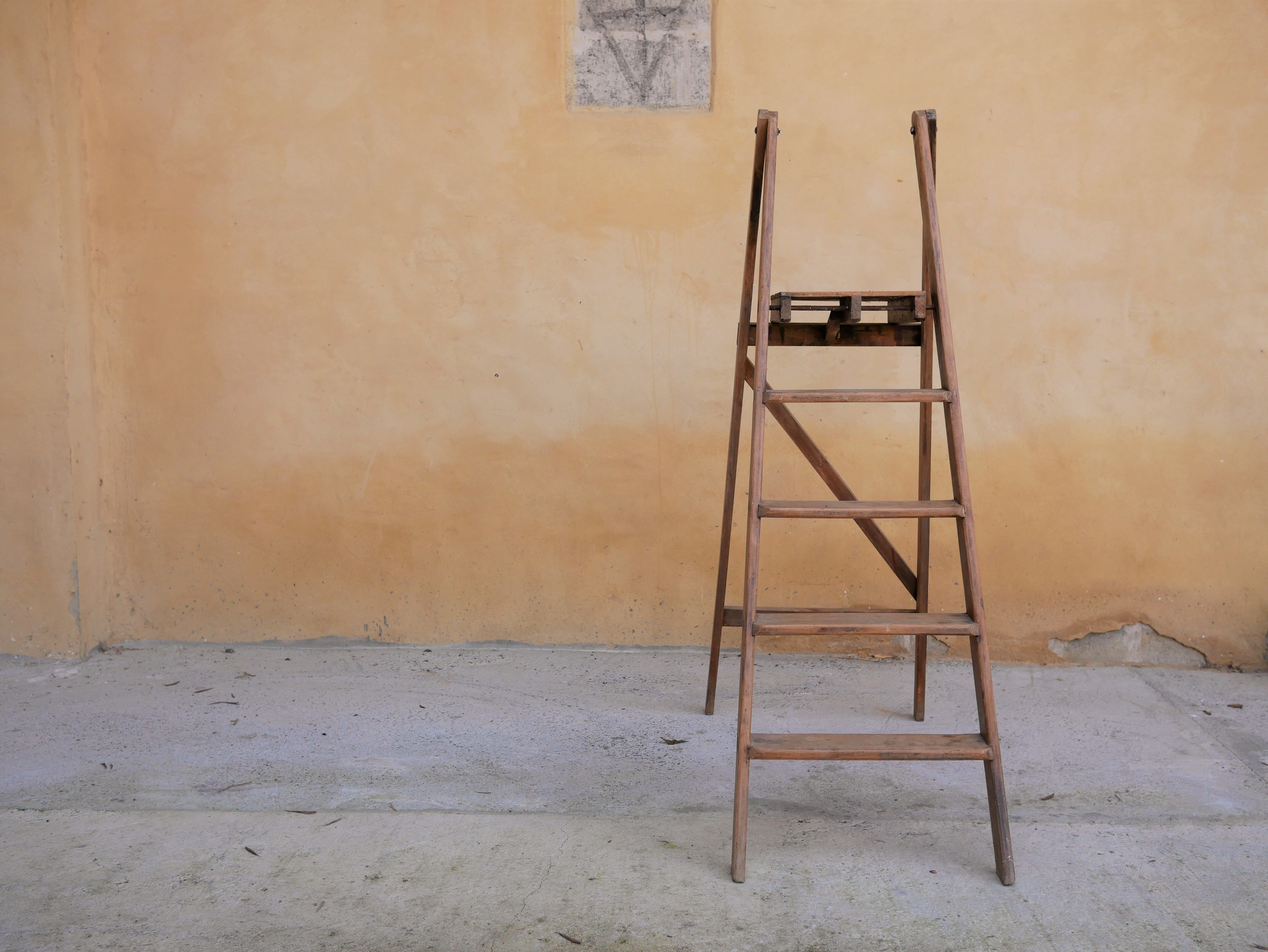 Vintage wooden stepladder