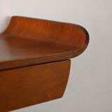 Suspended nightstand of 1960s modernism