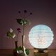 Vintage blue glass globe table lamp from Clichy