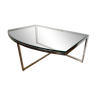 Glass and chrome coffee table