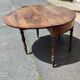Half-moon console table in solid walnut
