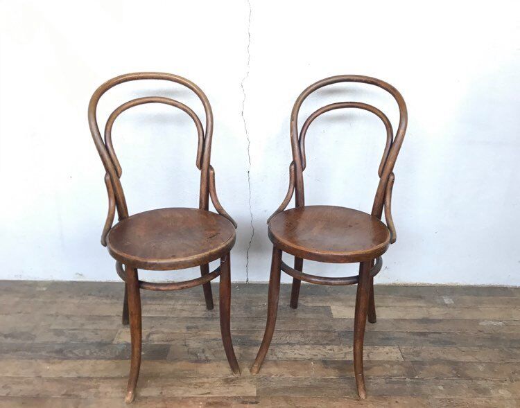 Pair of bistro chair number 14 fischel