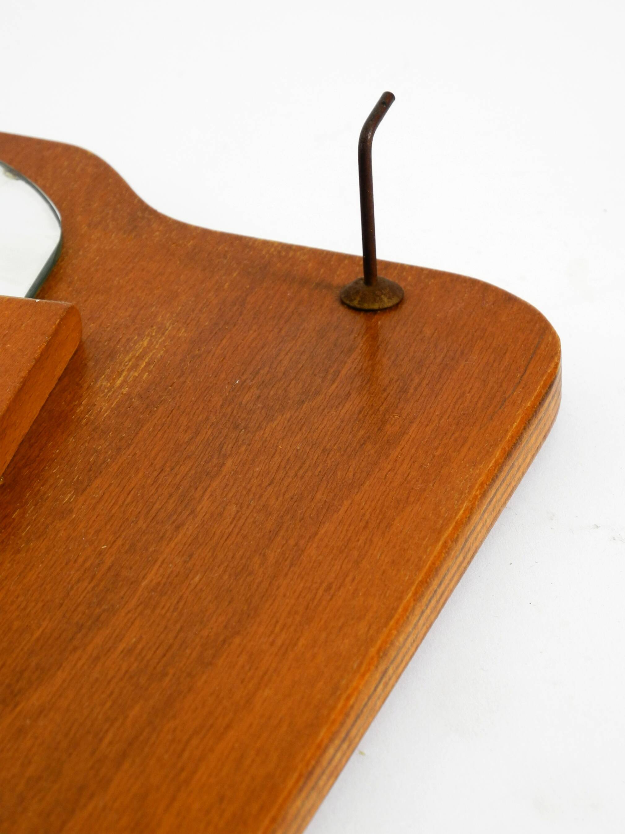 1930s Wall Mirror, Teak and Plywood, Abstract Design, Germany