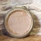Round ceramic mirror with flower decoration by Catido