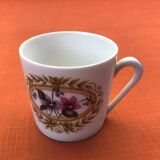5 Limoges Porcelain Coffee Cups / Saucers BM French Porcelain
