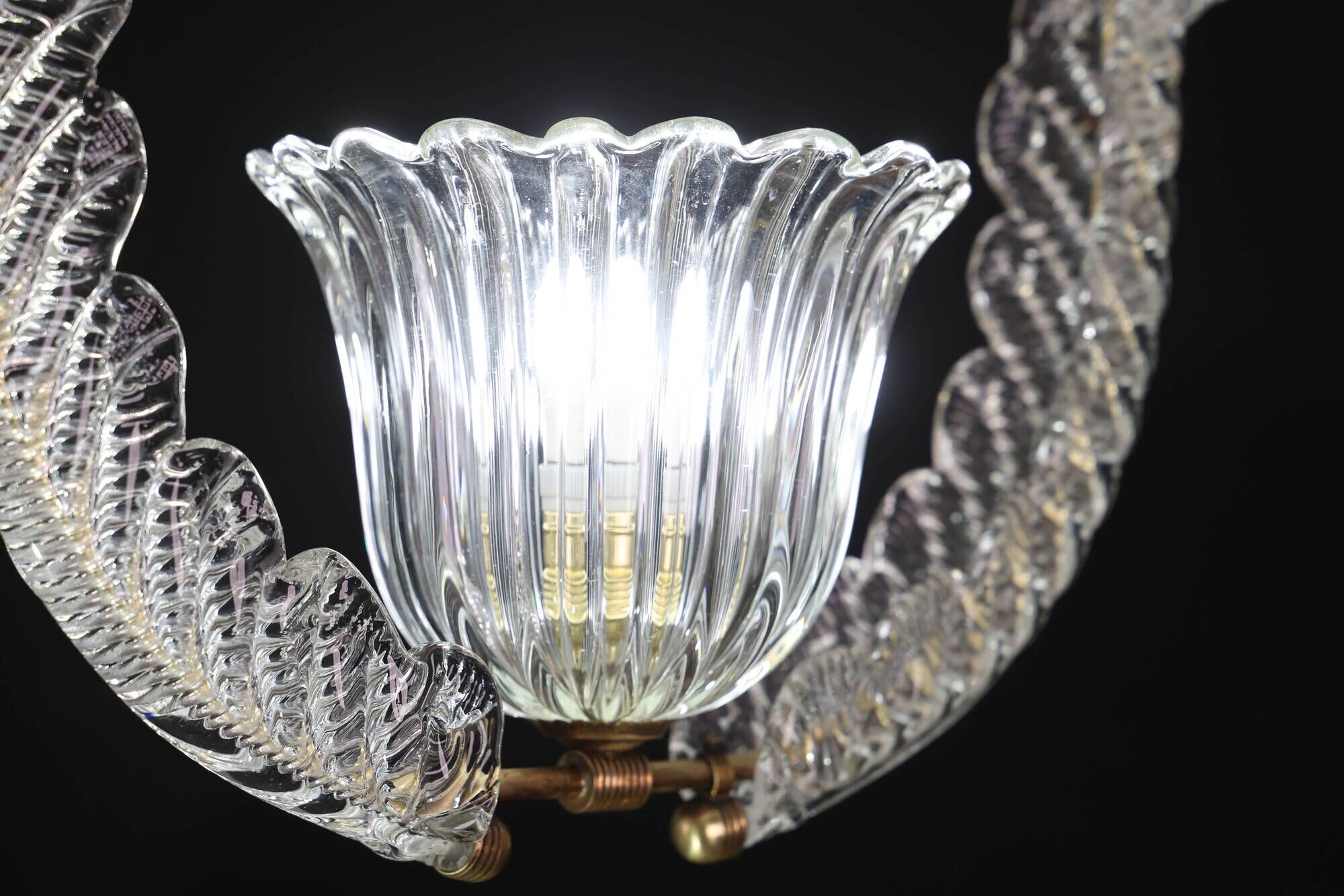 Fascinating Art Deco Pendant Murano Glass Chandelier by Ercole Barovier, 19