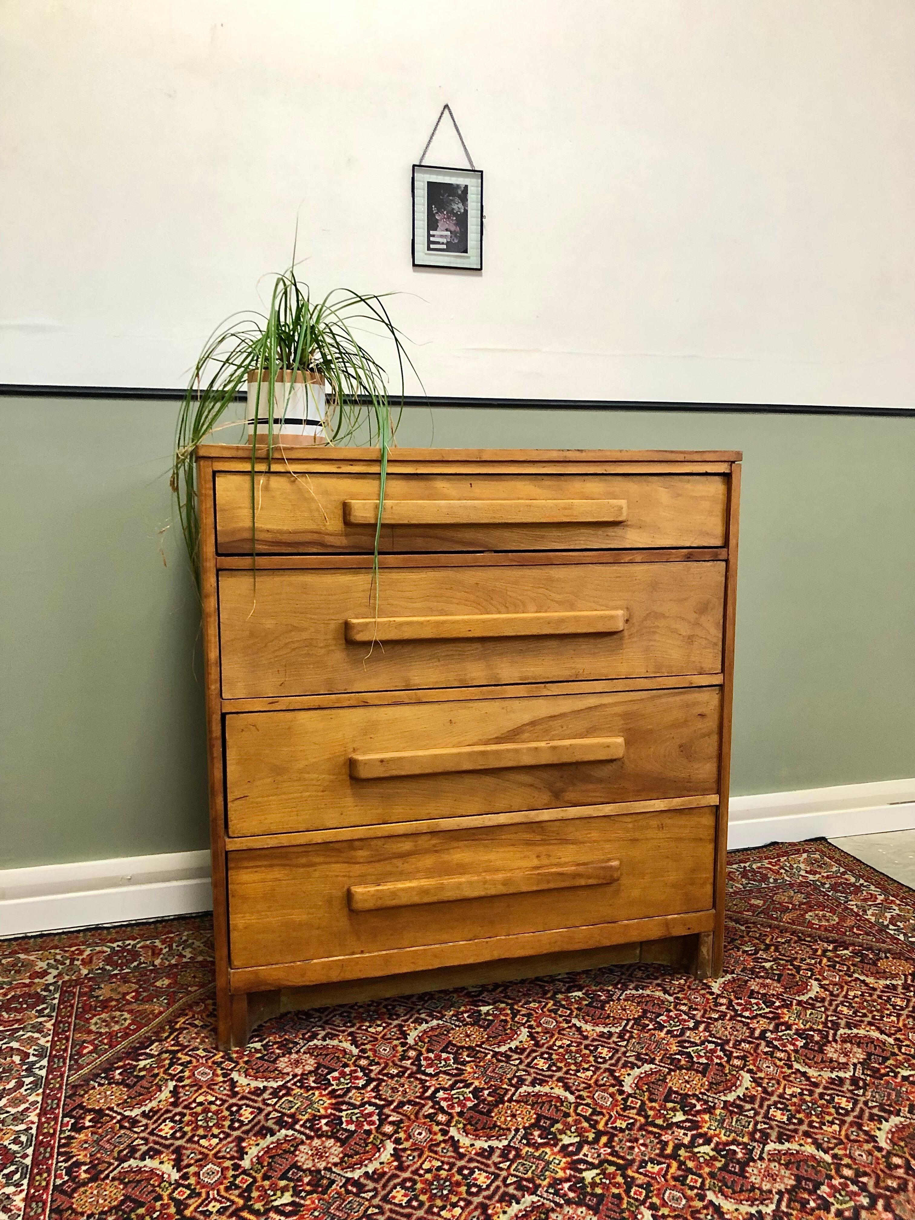Vintage solid wood chest of drawers
