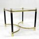 Hollywood Regency Side Table, Brass and Glass, 1970s, Maison Jansen Style