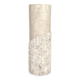 Hollywood regency style column in stone marquetry