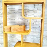 Bent plywood wall, bookcase, flowerbed, Volak by Holesov, 1960s Czechoslovakia