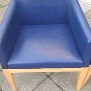 lot de 3 fauteuils en cuir Hugues Chevalier