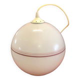 Suspension vintage en verre opalin