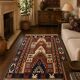 Antique Turkish Mihrabi Kilim Rug, Anatolian Geometric Rustic Carpet