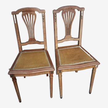 Pair of antique brass chairs