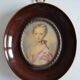 Miniature portrait of a young girl, framed and under glass